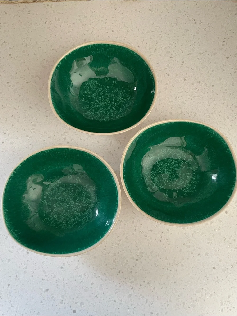 Anthropologie Dakota Melamine Dinner Bowls Set Of 3 In Green